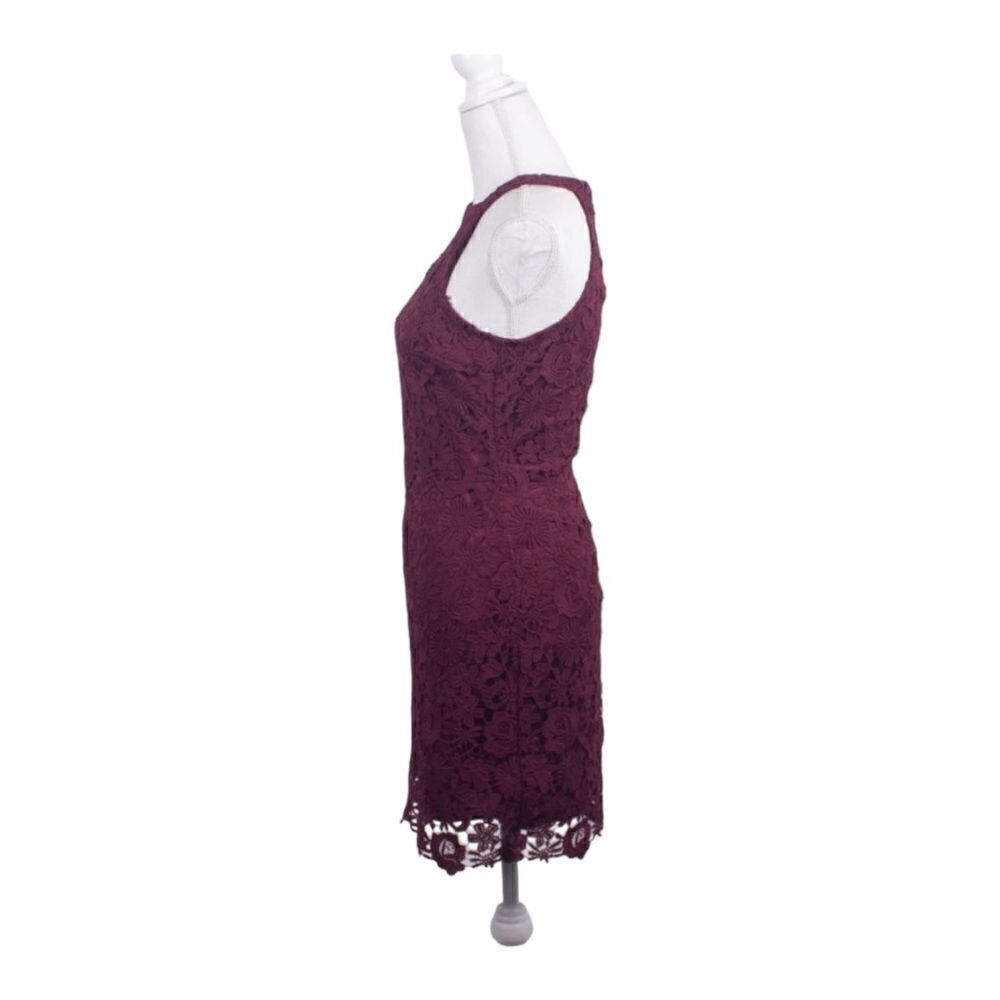 Lulus love poem burgundy lace mini dress M - Picture 4 of 10